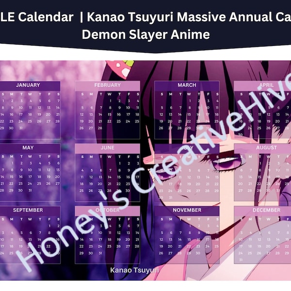 Anime 2024 Calendar Etsy