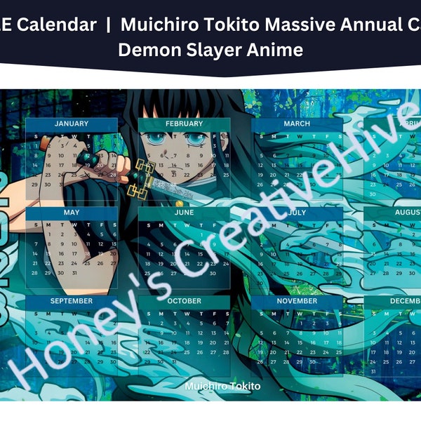 Anime 2024 Calendar Etsy UK