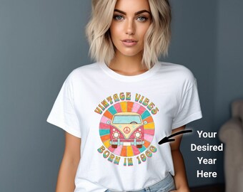 Vintage Vibes Born In Custom T-Shirt, Unisex T-Shirt, Custom T-Shirt Design, Vintage Tee, Vintage T-Shirt Design, Men's Tee, Women's Tee