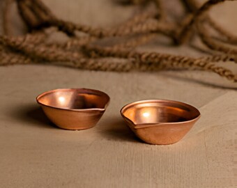 Tambat Handbeaten Copper Diyas (Set of 2)