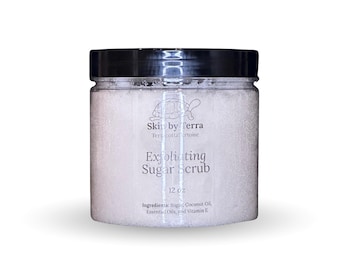 Cherry Thrills Scented Exfoliating Sugar Scrub - Made with Coconut Oil - Rejuvenating, Refreshing, & Relaxing