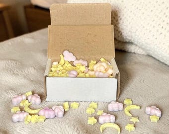 Lavendel Vanilj Sojavax Smälter, Stjärnmåne Molnformer, Mysig Sömnadsdoft