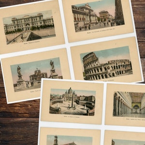 1940's Rome Postcards Set 2 Digital Download 1200 DPI Vintage WW2 Roman / Italian European Post Cards Antique Junk Journal image 1