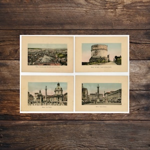 1940's Rome Postcards Set 2 Digital Download 1200 DPI Vintage WW2 Roman / Italian European Post Cards Antique Junk Journal image 5