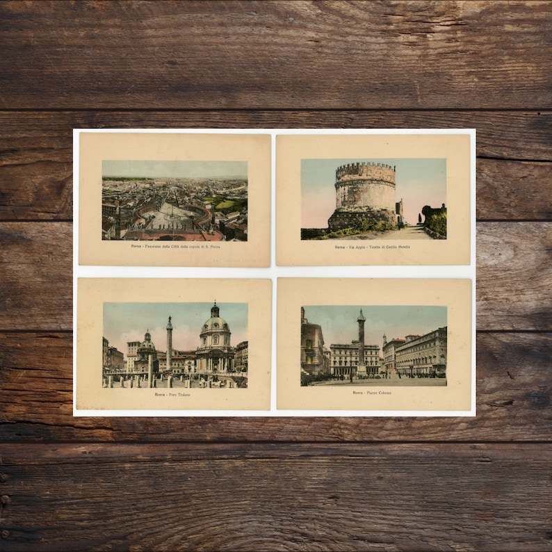 1940's Rome Postcards Set 2 Digital Download 1200 DPI Vintage WW2 Roman / Italian European Post Cards Antique Junk Journal image 5