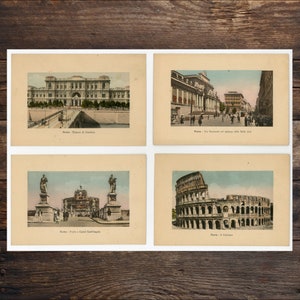 1940's Rome Postcards Set 2 Digital Download 1200 DPI Vintage WW2 Roman / Italian European Post Cards Antique Junk Journal image 2