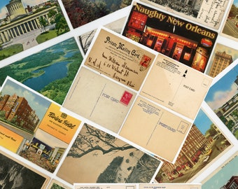 1900's USA Postcards Digital - Ohio, Louisiana, Illinois, Kentucky, and More - Includes Two Bonus Sheets of Postcard Backs and Some Ephemera