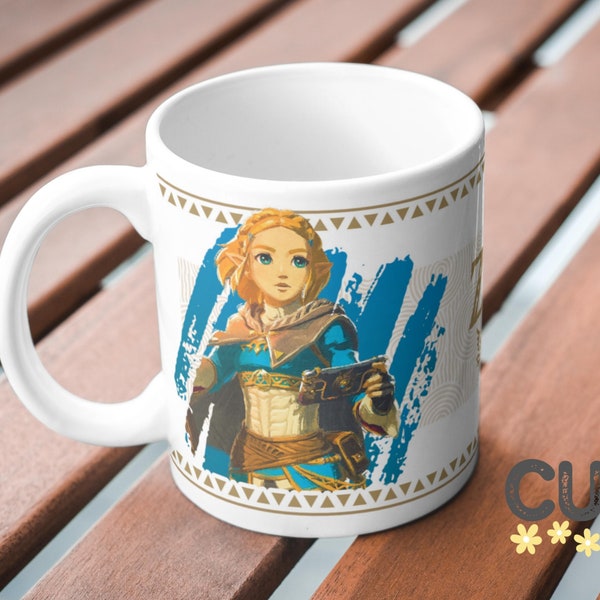 Zelda Tears of the Kingdom inspired Ceramic Coffee Mug / 11 oz and 15 oz / Video Game Mug
