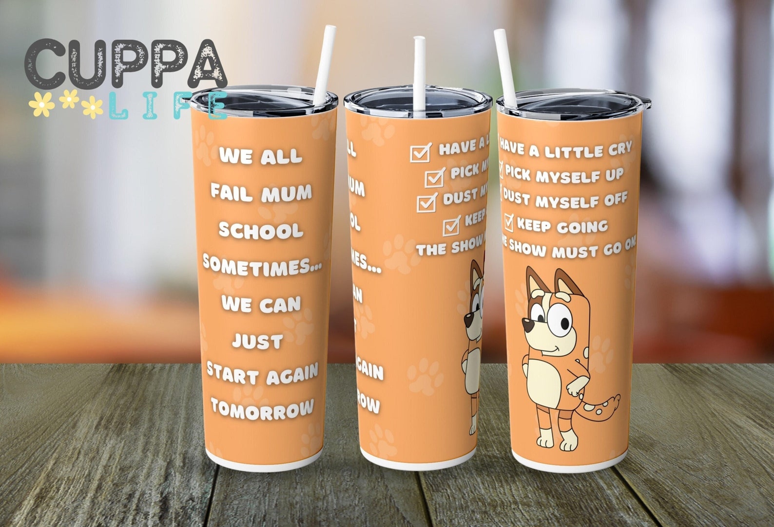 Cartoon Dog Red Heeler Checklist 20oz Tumbler With Straw, Chilli Skinny Steel Tumbler Etsy