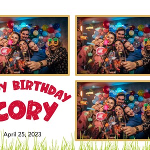 Happy Birthday Photo Booth Template | Cute Animals | 4x6 Design ...