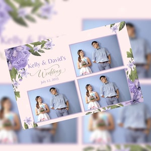 Plantilla de fotomatón para bodas y despedidas de soltera / Diseño de Canva editable / Diseño de postal 4x6 / 3 ranuras para fotos personalizables