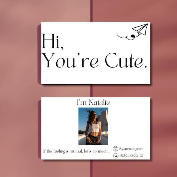 Dating Business Card, Dating Business Cards Template, Dating Cards for him, Business Cards, Dating Card, Date ideas, About Me Cards