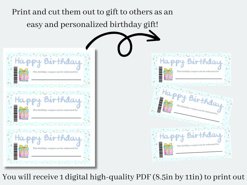 Printable Birthday Coupons Birthday Coupons Birthday Coupons Kids Printable Birthday Coupons Birthday Coupons Birthday Coupons Kids