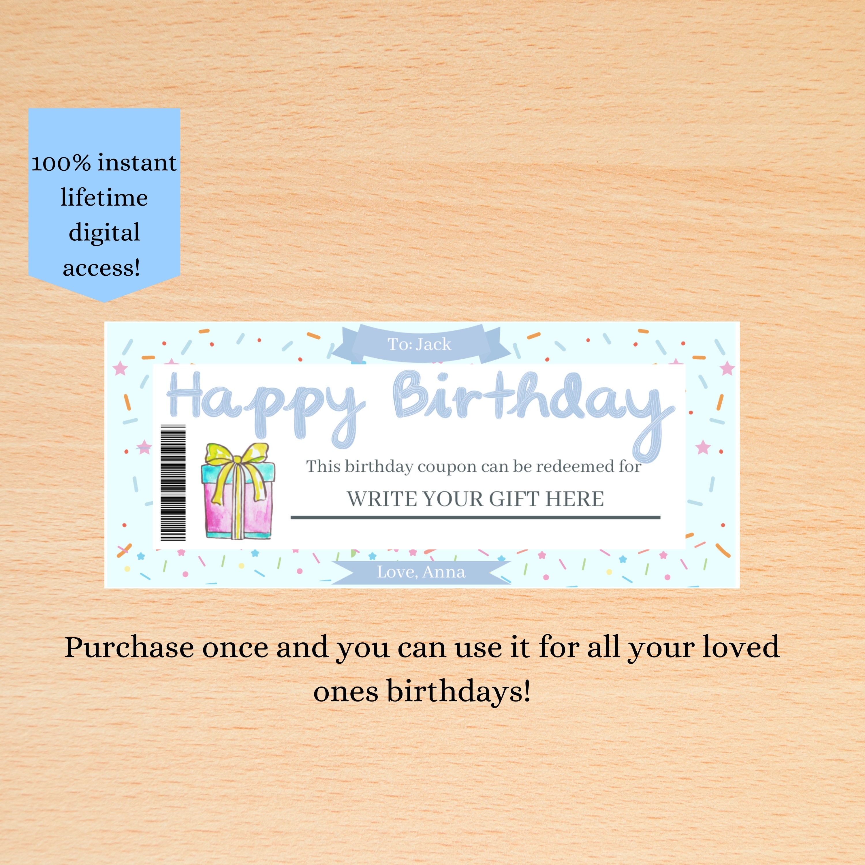 Printable Birthday Coupons, Birthday Coupon for Him, Birthday Coupons ...