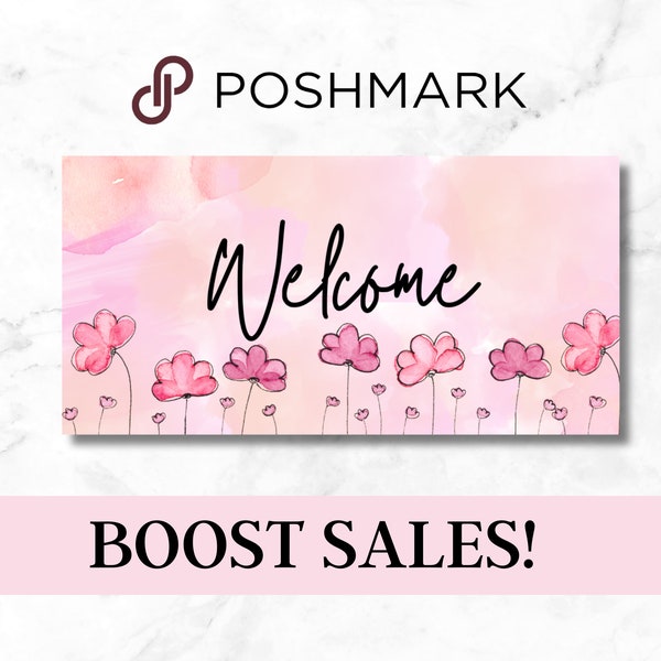 Poshmark banner I Pink Floral