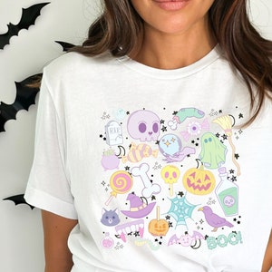 Pastel Halloween Shirt, Cute Halloween TShirt, Halloween Lover Shirt, Pastel Goth Halloween Shirt, Spooky Vibes Tee, Spooky Season Shirt