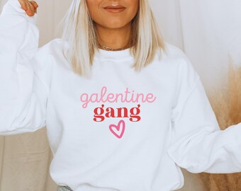Galentine Gang Crewneck Sweatshirt, Best Friends Matching Sweatshirts, Best Friend Gift, Galentines Day Gifts, Galentines Day Shirt