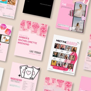 Vegas Bachelorette Planner, Digital Itinerary, Bachelorette Digital Template, Itinerary Template, Bachelorette Planner, Vegas Before Vows