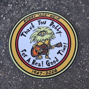 Pegatina conmemorativa de Bob Weir Grateful Dead Lorax Bobby Weir