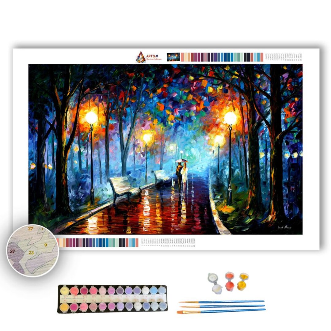MISTY MOOD by Leonid Afremov Paint by Numbers Kit DIY Etsy