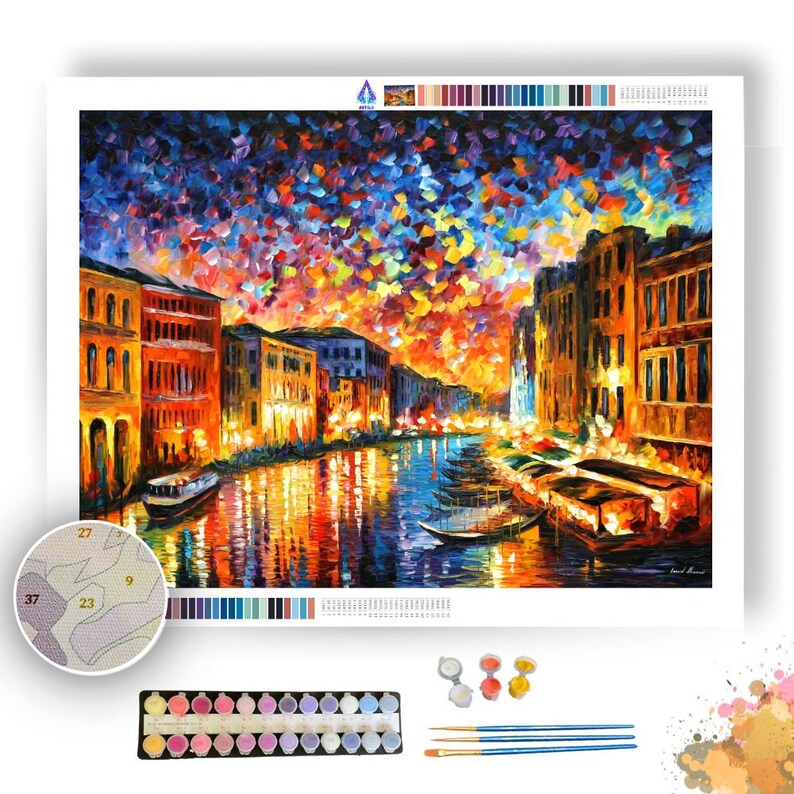 Venice Grand Canal by Leonid Afremov Paint by Numbers Kit DIY Acrylic