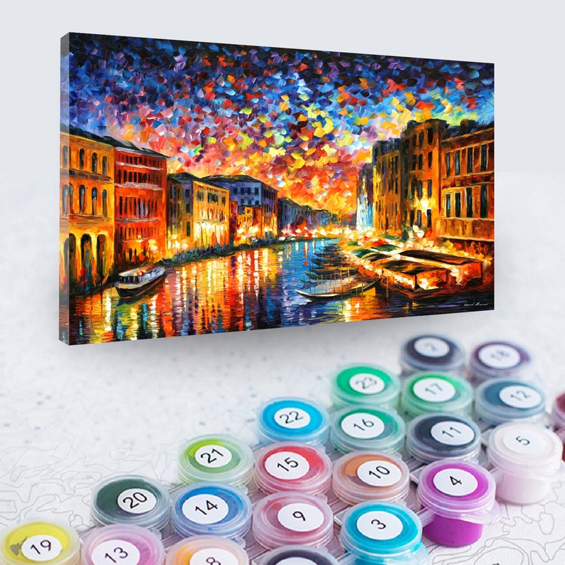 Venice Grand Canal by Leonid Afremov Paint by Numbers Kit DIY Acrylic