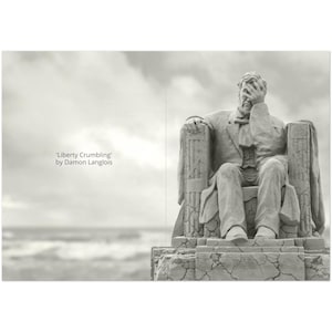 Gepersonaliseerde Liberty Crumbling-wenskaartenpakket - Personaliseer je eigen bericht - Facepalming Lincoln Sand Sculpture