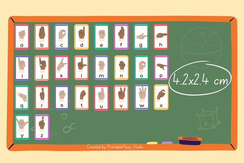 Printable ASL Sign Language Flash Cards ASL Flashcards Montessori Cards