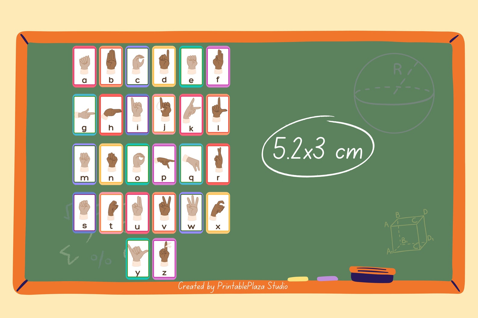 Printable ASL Sign Language Flash Cards ASL Flashcards Montessori Cards