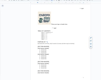 SOP テンプレート | 中小企業向け標準操作手順書（Google ドキュメント + 編集可能な PDF）