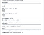 Finance and Accounting Resume Template