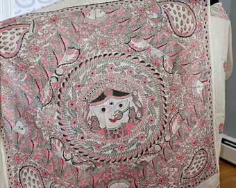 Madhubani handpainted saree