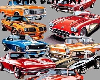 Classic car GM Product Clip art digital image pack.