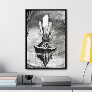 Matrix, Charcoal Print Gallery Canvas Wraps, Vertical Frame- Original Art