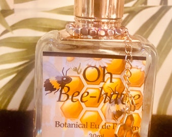Oh-Bee-HAVE! Lush, deep, sweet botanical fragrance. Vegan, natural perfume. Floral/sweet/honey/gourmand scent. Free from. Unisex fragrance.