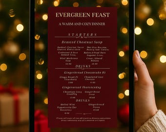 Festive Restaurant Menu - Canva Editable