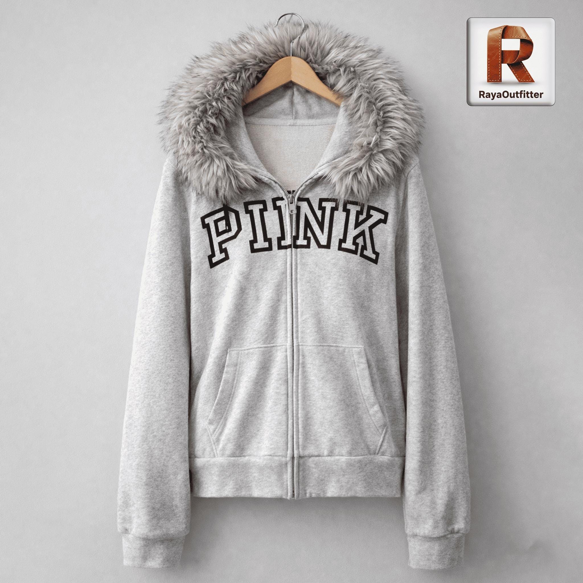 Fur Hoodie Y2k Zip Up - Etsy