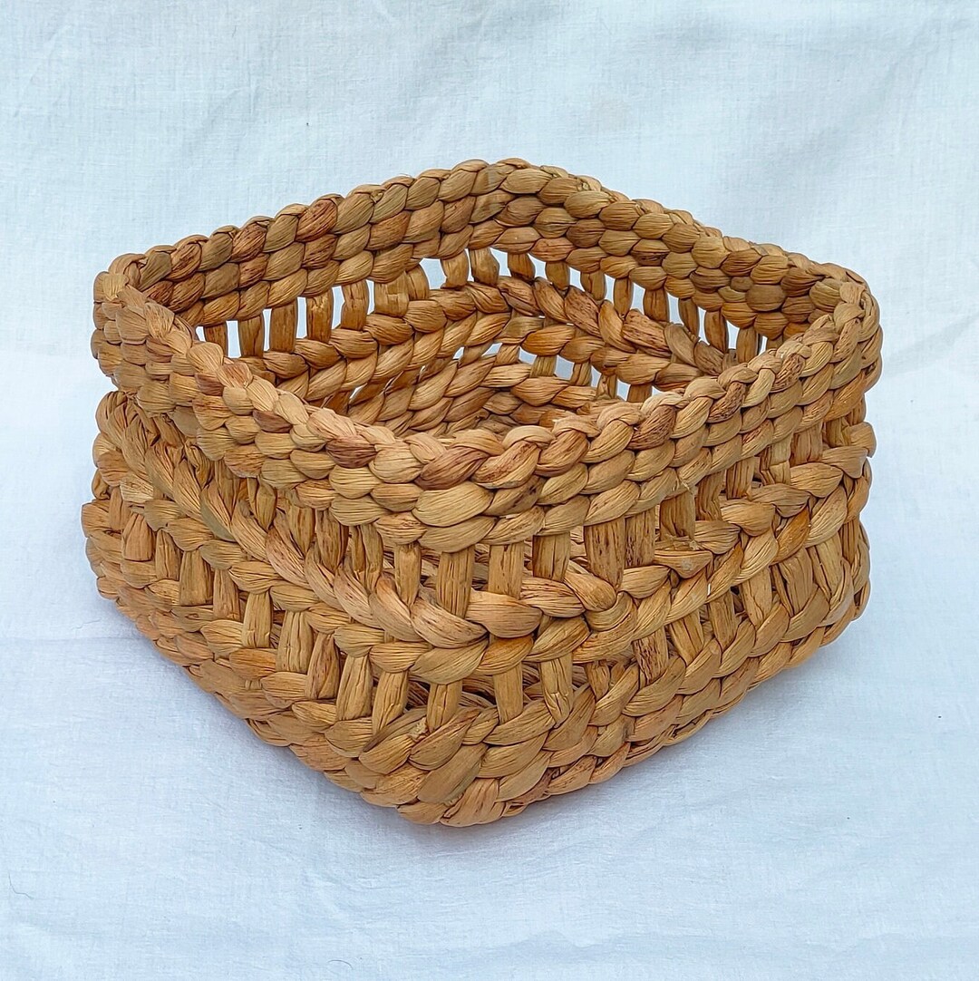 Water Hyacinth Basket 100 Natural and Water Hyacinth Gift Basket Etsy