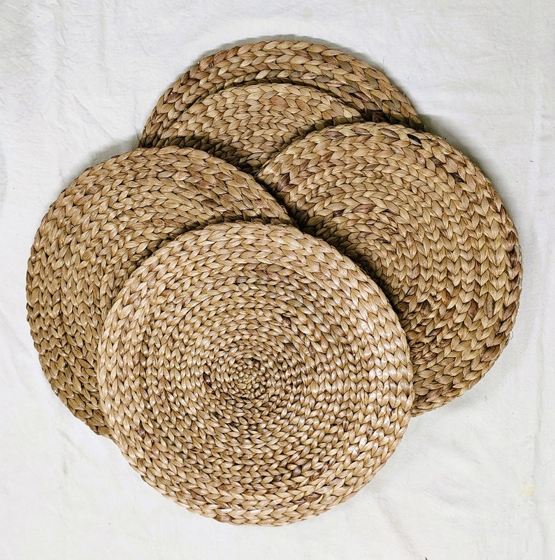 Water Hyacinth Placemat 100 Natural and Water Hyacinth Dining Table