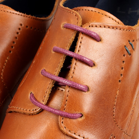 Burgundy Round and Fine Waxed Shoelaces, Round and Fine Burgundy Shoelaces  for Dress Shoes or Boots - Etsy