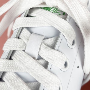 White Cotton Shoelaces - White Flat Shoelaces for Sneakers and Shoes