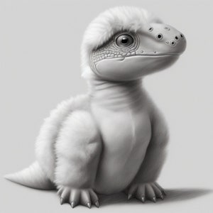 Fluffy baby dinosaur print | Nursery Wall Art | Nursery Decor | Nursery Dinosaurs