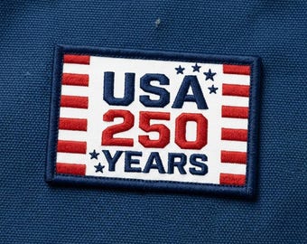USA 250 Years Embroidered Patch Patriotic American Anniversary Badge Vintage Style Embroidery Gift