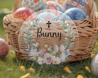 Easter Decorations for Wreath, Happy Easter Decorations, Easter Hanging Decorations, Bunny Sign Easter Door Sign, Door Decor