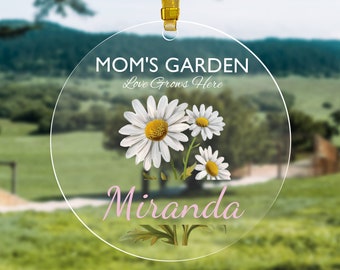 Personalized Birth Month Flower Ornaments, Mama's Gift, Custom Mama's Garden Grandmas Garden w Name, Mom Gifts from Daughter