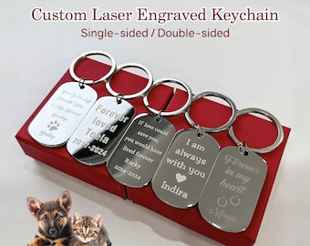 Stainless Steel Keychain, Custom Engraved Key Chain, Personalized Text Keychain, Engraved Keychain, Custom Groomsmen Gift, Gifts for Him