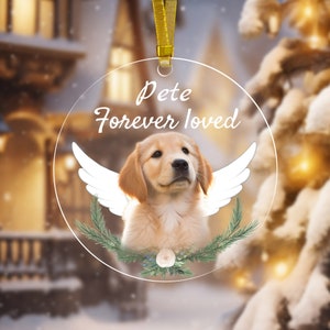 Personalized pet Picture Ornament, Custom Dog Ornament, Christmas Gifts, Gift For Dog Owners, Gift For Pet Lovers, Christmas Ornament