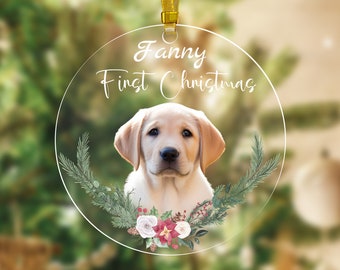 Custom Dog Ornament Made from Photo, pet ornament personalized, dog ornament memorial, Pet Portrait Ornament, Custom Cat Christmas Ornament