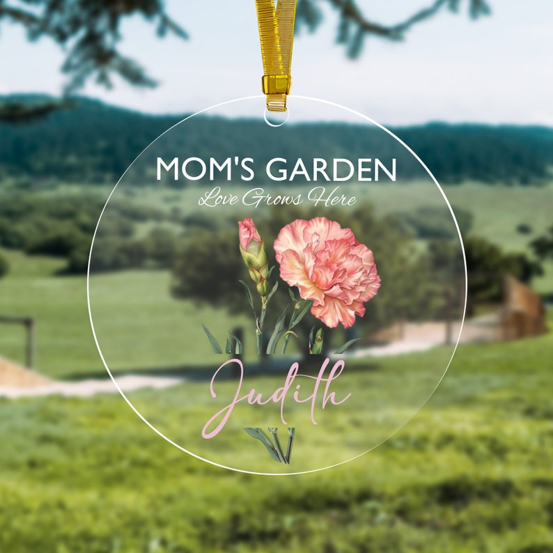 Omas Geschenk, personalisierte Geburtsmonat Blumenschmuck, benutzerdefinierte Mamas Garten Omas Garten mit Namen, Muttergeschenke von Tochter Bild 8