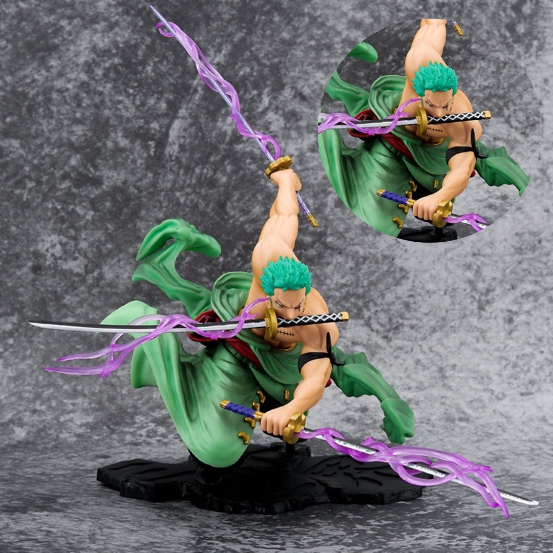 Anime One Piece Roronoa Zoro Wano Country Six Arms Nine Knives Flow Shura  Action Figure 40cm PVC Collection Model Gifts Toys